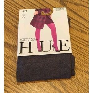 Hue Opaque Tights Control Top Size 3‎ New In Package Graphite Heather Grey